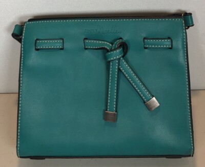 Purse Simply Noelle Teal Purse Handbag Faux Leather Excellent