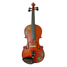 Butterfly Rose Tattoo 3/4 Violin Outfit, Pearl fine tuners