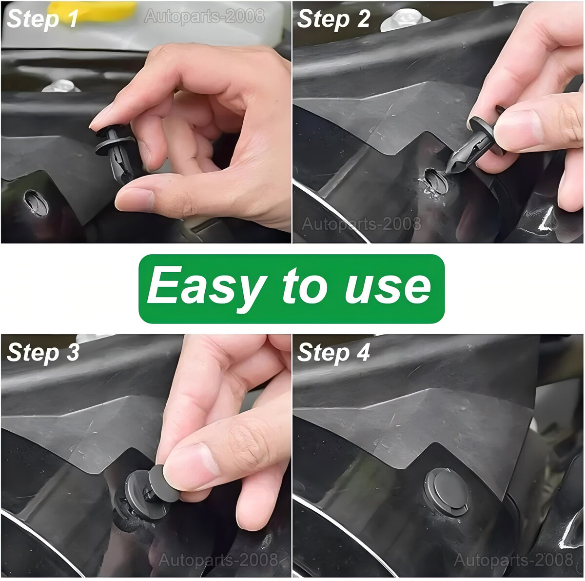 100Pcs Auto Bumper Clips Car Clips Plastic Rivets Fasteners Push Retainer Kit