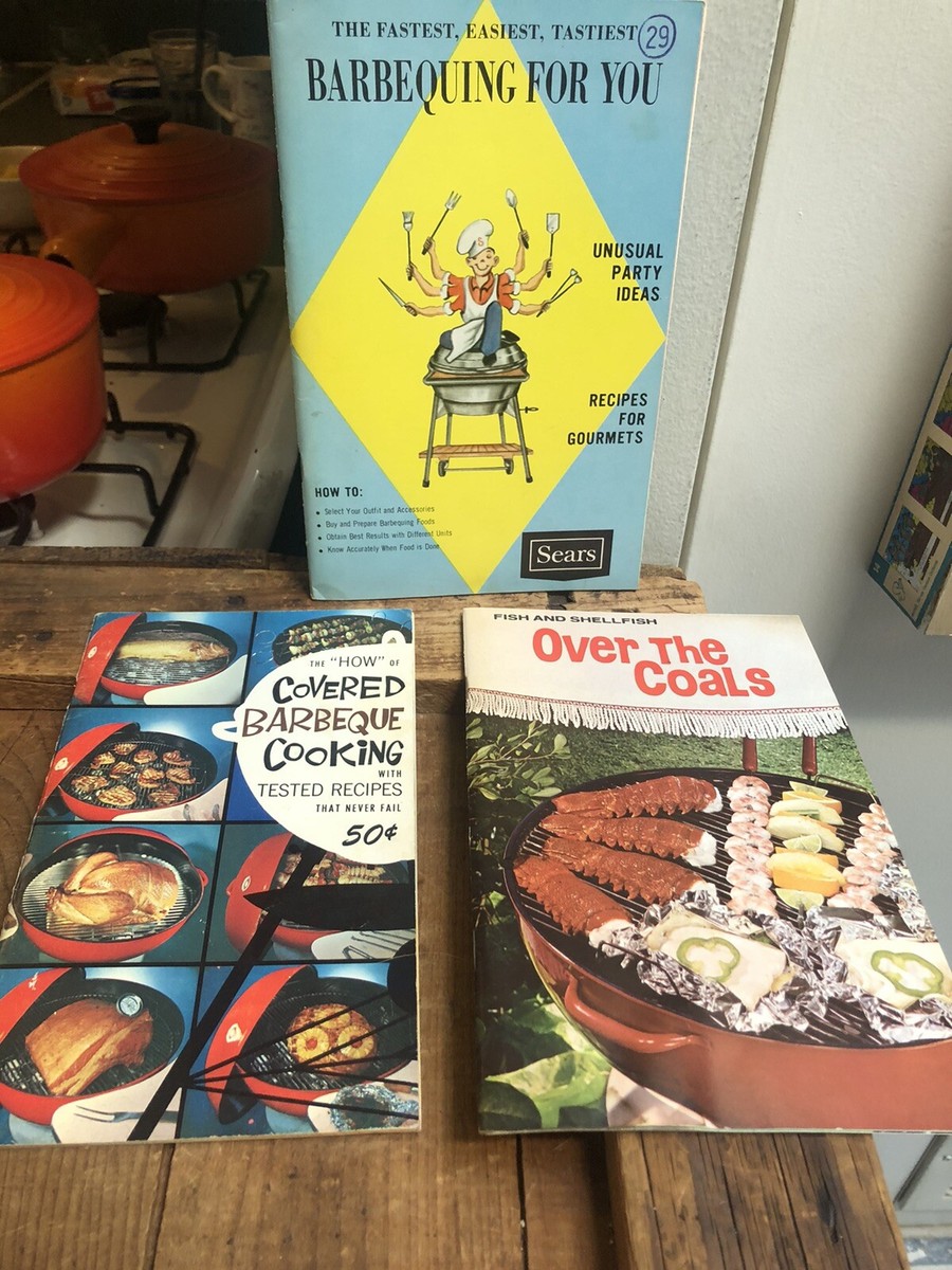 Vintage 60s+ Barbeque Cookbooks LOT Retro Fun
