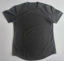 BYLT Drop Cut Lux T Shirt Mens Large Black Crew Neck Stretch Short Sleeve 