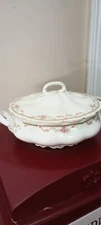 Johnson Bros England Ironstone China Covered Tureen-Antique Round Lidded Dish