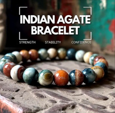 8MM Boho Chic Natural Agate Bead Bracelet Fashion Jewelry Men Women Gift New