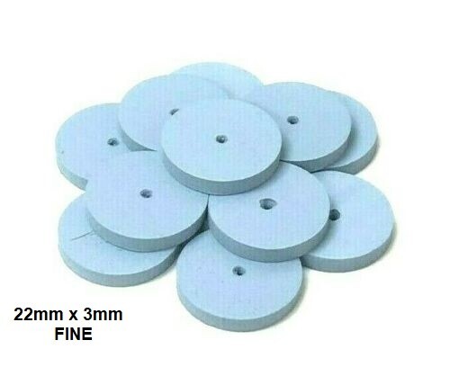 Silicone Polishing Wheels Square Edge Blue Fine Jewelry EVE Germany Pack 10 - Picture 1 of 6