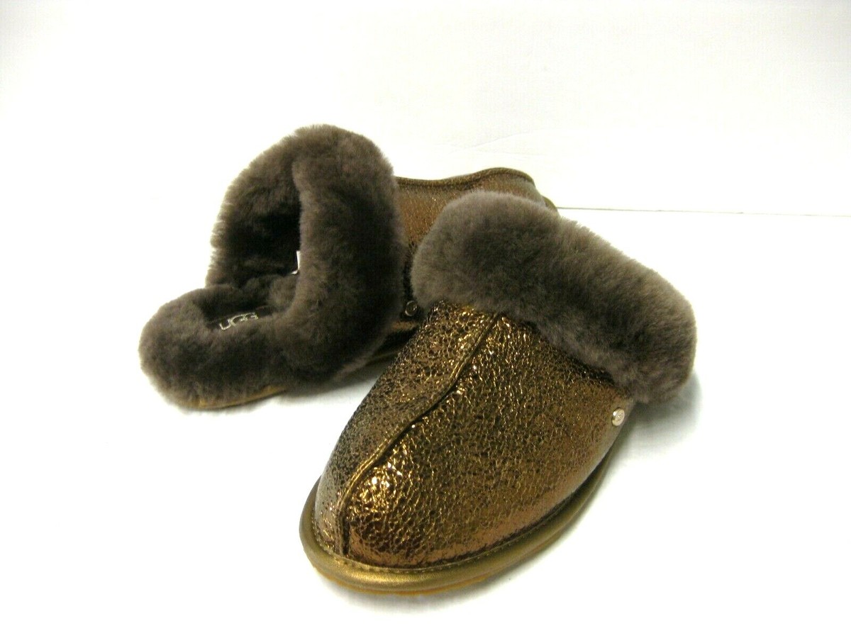 UGG SCUFFETTE II METALLIC SPARKLE WOMEN SLIPPER BRONZE US /UK
