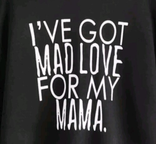 Sudadera con Capucha Gráfica Juvenil Negra Shein Talla 11-12Y "GOT MAD LOVE FOR MAMA" - Imagen 4 de 8