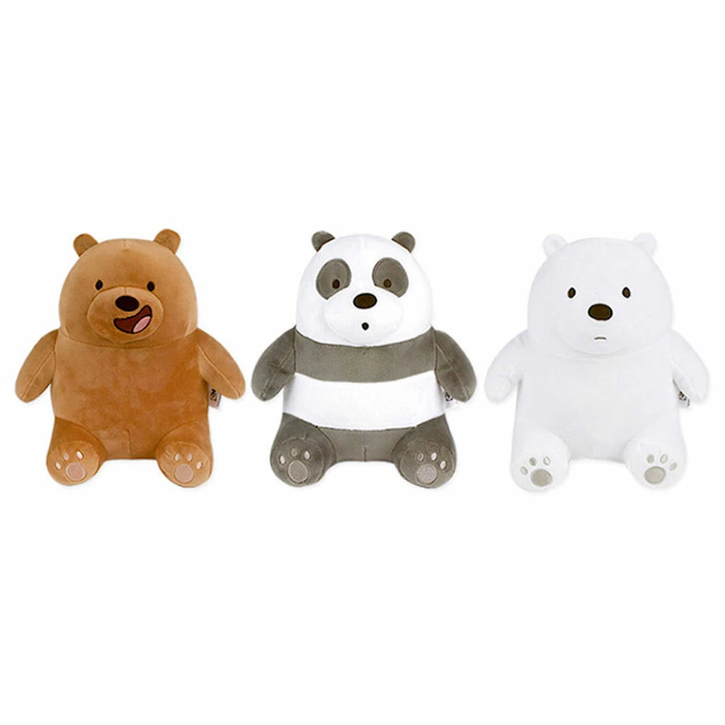 We Bare Bears poupée en peluche ours de glace/grizzly/panda jouet