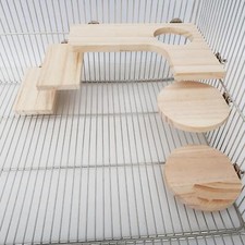 5x Hamster Wooden Platform Set Habitat Cage Accessories for Mouse Gerbil Rat