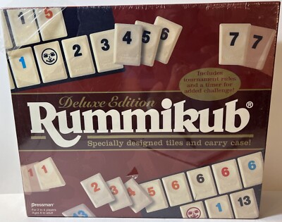 Pressman Rummikub Deluxe Edition Tournament Rules Board Game Vintage 1997