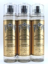 BATH  BODY WORKS BRIDGERTON DIAMOND OF THE SEASON BODY MIST 8 OZ LOT OF 3 PCS 
