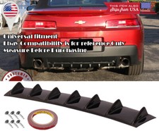 33 X 6 Gloss Black Rear Bumper Valance Diffuser 7 Shark Fins For Subaru Mazda