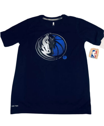 NBA PRIME Dallas Mavericks blue 100% Polyester DRI-TEK BOYS YOUTH SHIRT New - Picture 1 of 3