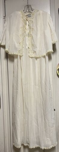 Vintage Christian Dior Ivory Nightgown & Topper/Sh