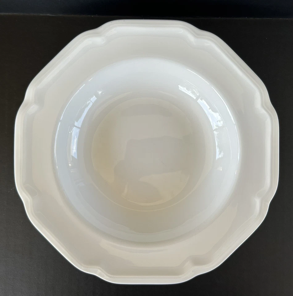 Juego de 6 cuencos de sopa blancos antiguos Mikasa 9 1/4" monótonos octogonales Foto 4 de 4