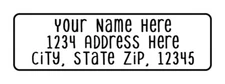400 Dreamy Land Font Personalized Return Address Labels. 1/2 inch by 1 3/4 in.