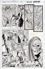 IRON FIST ORIGINAL ART PAGE 2/3 VILLAIN SPLASH MARVEL COMICS PRESENTS 127 COMIC
