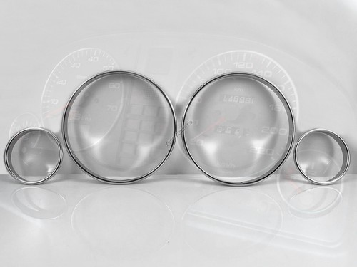 Fits Audi 80 B3 B4 1986-2000 4-Teilig Poliert Aluminium Tachoringe Tacho Ringe - Picture 4 of 13