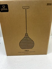 Globe Electric 91002023 Tika 14"W Pendant Satin White Trim