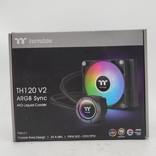 NEW Thermaltake TH120 V2 ARGB 120mm AiO Liquid CPU Cooler - Black