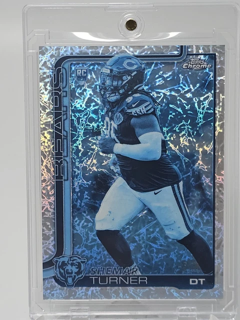 Shemar Turner 2025 Topps Chrome Rookie Frozenfractor -5/0 #303 Bears Q0930