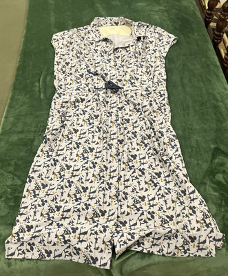 REI CO-OP Women's Sun Up Travel Floral Shirt Dress Night Garden XL Athleisure