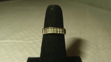 Vintage McGrath-Hamin Sterling Ring 11 Baguette Stones Sz 6 Providence