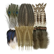48Pcs Craft Feathers Decorations, Natural Craft Feathers Assorted Colors Peac...