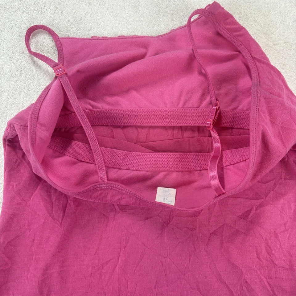 De Colección Y2K Limited Too Babydoll Cami Top Niñas 10 Rosa Crochet Encaje Barbiecore Foto 4 de 4