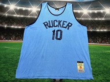 Holcombe Rucker #10 1946 Harlem Park Stall & Dean Basketball Jersey Men Sz 58