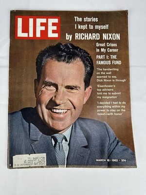 Vtg Life Magazine MARCH 16, 1962 Richard Nixon Stories GREAT ADS!