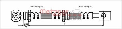 Original METZGER Bremsschlauch 4111991 für Nissan