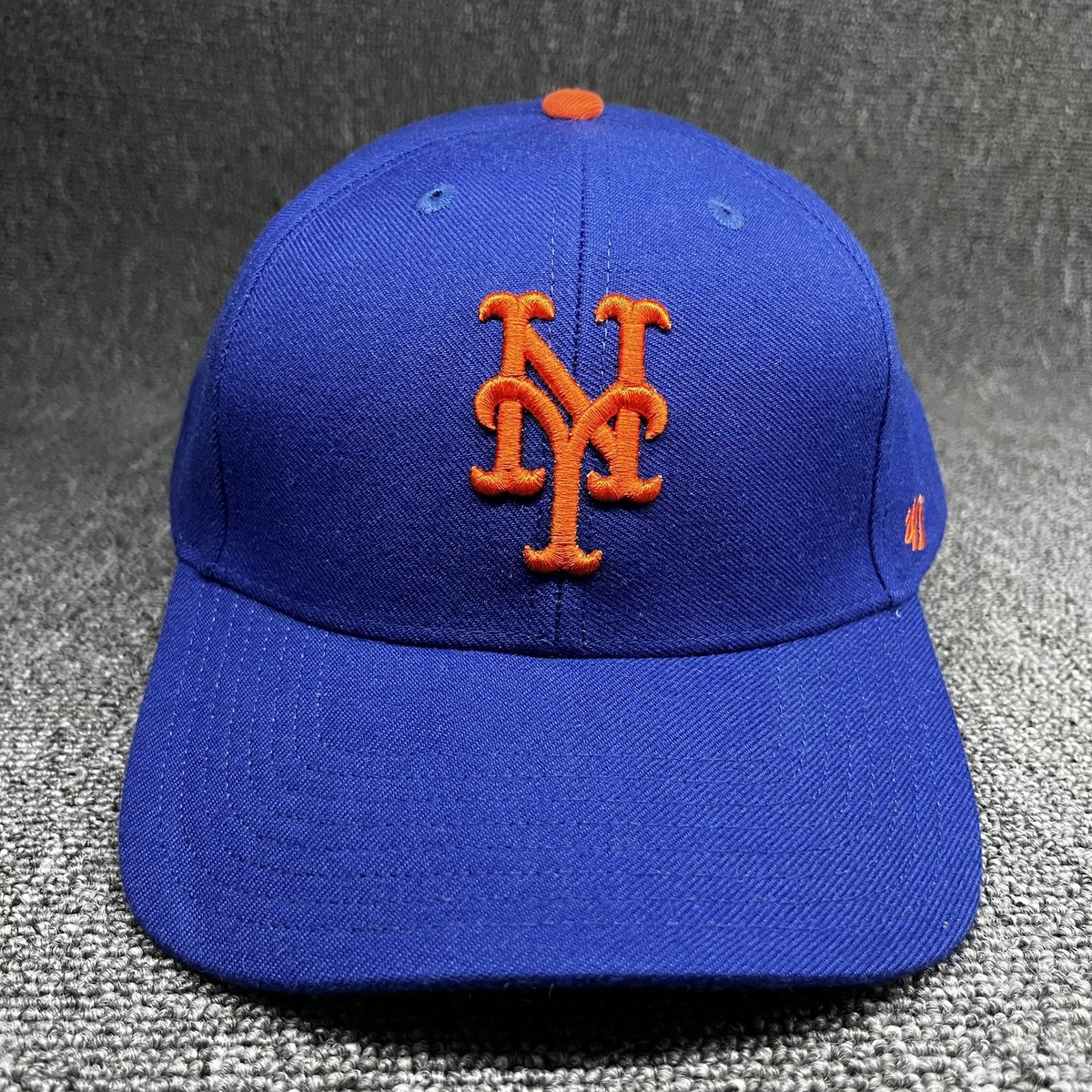New York Mets '47 Clean Up Adjustable Hat Royal Blue Orange Strapback Cap