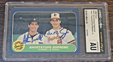 1986 Fleer #633 Cal Ripken Jr Alan Trammell Dual Auto CGC JSA Authentic