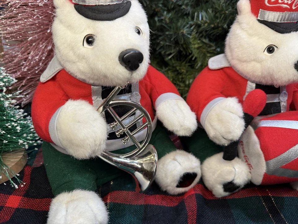 Banda de Marcha Vintage Coca Cola Animada Navidad Beas Polares ~ Juego de 3 ~ PROBADA Foto 2 de 4