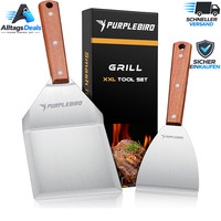 Grillspachtel Set Edelstahl Plancha Groß Grillwender FüR Smash Burger Geschenk