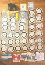 Lot of 33 ViewMaster Reels, Viewer 1940s 1950's Dale Evans Chicago, LA, Hawaii.