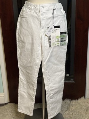 New d. Jeans Recycled Twill High Waist Ankle Women s Jeans WHITE Size 8