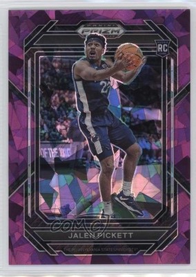 2023-24 Panini Prizm Draft Picks Purple Ice Prizm 21/149 Jalen Pickett #32 0v2h