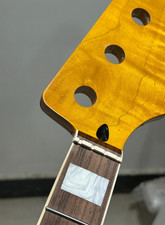 4 string Yellow Flame Maple Electric Bass neck 20 Fret Rosewood Inlay Nut:38mm