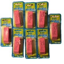 Lot Of 8 Pink Pearl Erasers Non Toxic Foohy Brand School Office Art Crafts NIP