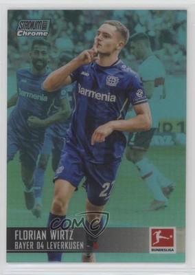 2021 Topps Stadium Club Chrome Bundesliga Aqua Refractor /199 Florian Wirtz i4v