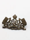 WW2 Military Royal Canadian Corps of Signals Cap Collar Badge Kings Crown Canada