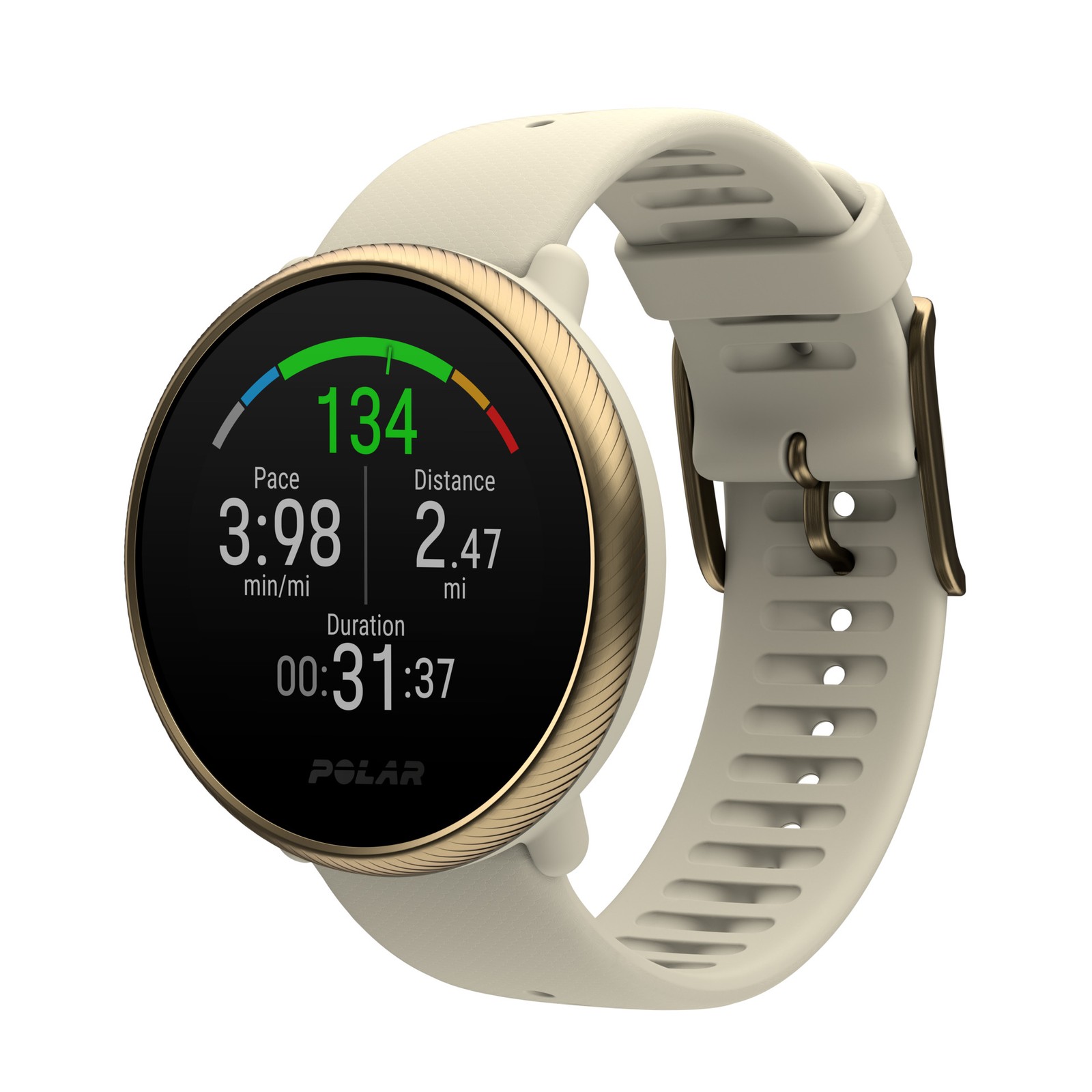 Polar IGNITE 2 Champagne Gold Smartwatch Bluetooth 43mm GPS Fitnesstracker