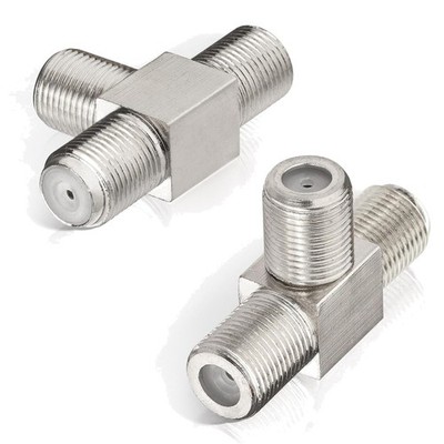 Koaxialadapter TV Antenne 3 Wege F-Buchse Splitter Kabel Satellite