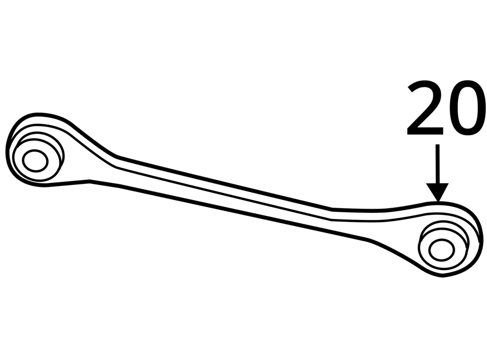 2019 AUDI A5 OEM LH LEFT REAR LOWER REARWARD CONTROL ARM *17K* 8W0505311 - Image 4 of 4