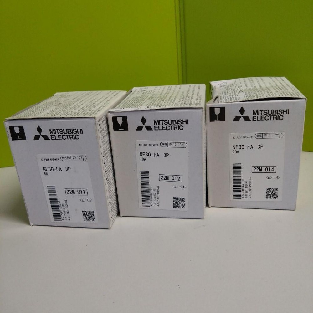 Mitsubishi Electric NF30-FA 3P 5A/NF30-FA 3P 10A/NF30-FA 3P 20A set Mitsubishi