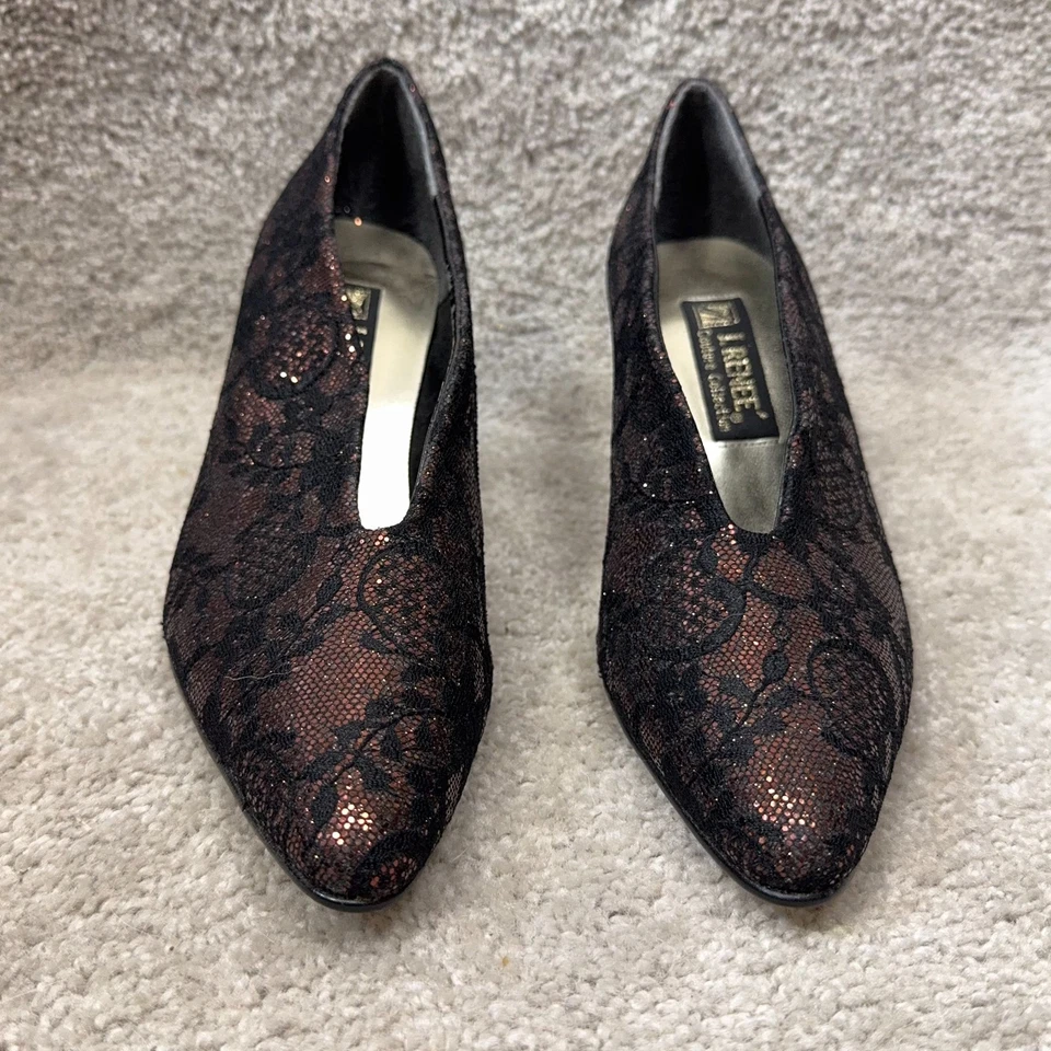 J. Renee Mujer Encaje Sobre Lay Gatito Tacones 9 M Naranja Lentejuelas Capricho Bruja Foto 2 de 4