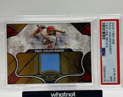 2025 Topps Tier One Paul Goldschmidt Patch Relic /199 PSA 7 #T1R-PG Cardinals