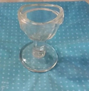 Antique Glass Eye Wash Cup, M in Diamond John M. Maris Company