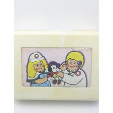 VTG 1980s Kids Doctor Medical Toy Playset Carry Case Nurse Kit Retro
